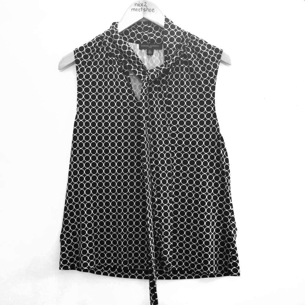 Banana Republic silk shell with tie